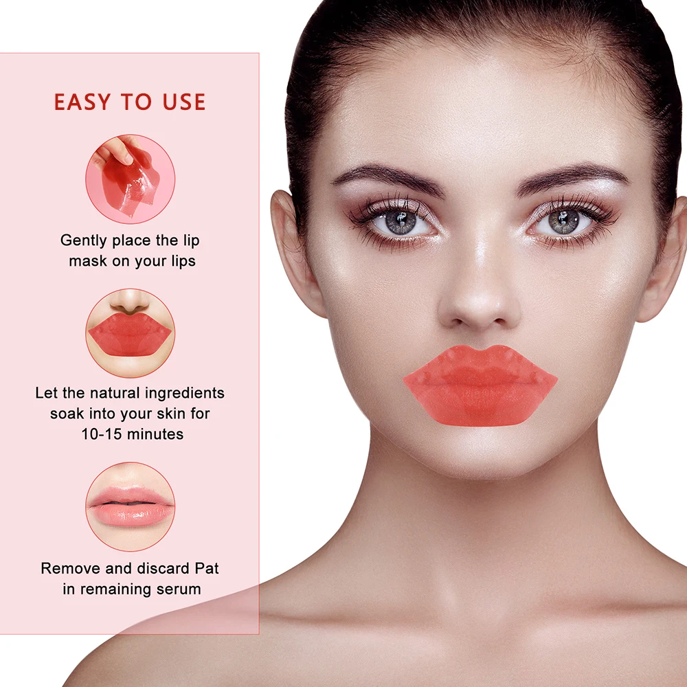 Skincare Collagen - Máscara Labial de Colágeno Cherry Anti-Envelhecimento,