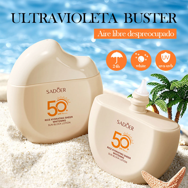 Spf 50 Sunscreen - SADOER Arroz Hidratante Limpar Clareador Protetor