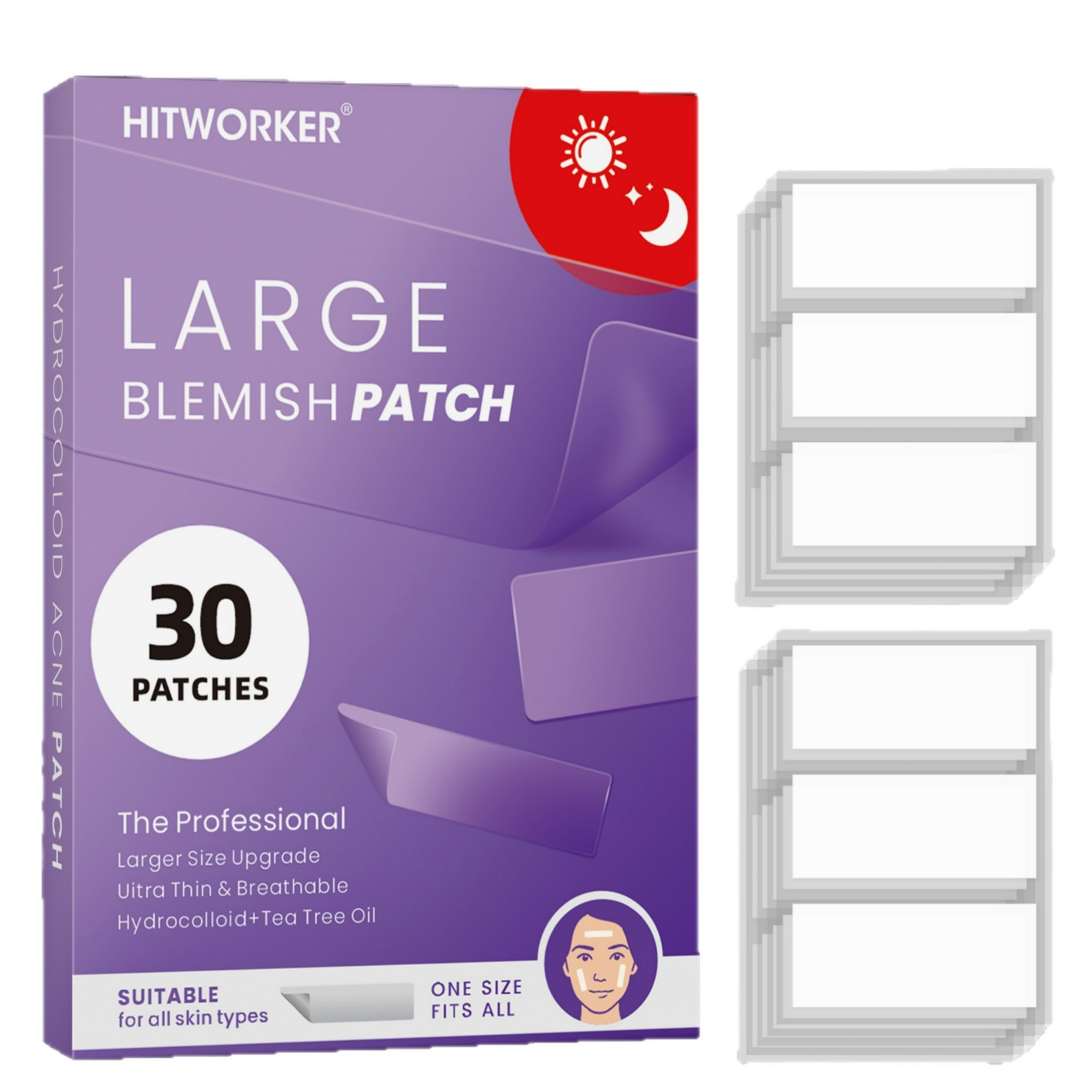 Xl Skincare - 30 Adesivos XL Longos e Quadrados