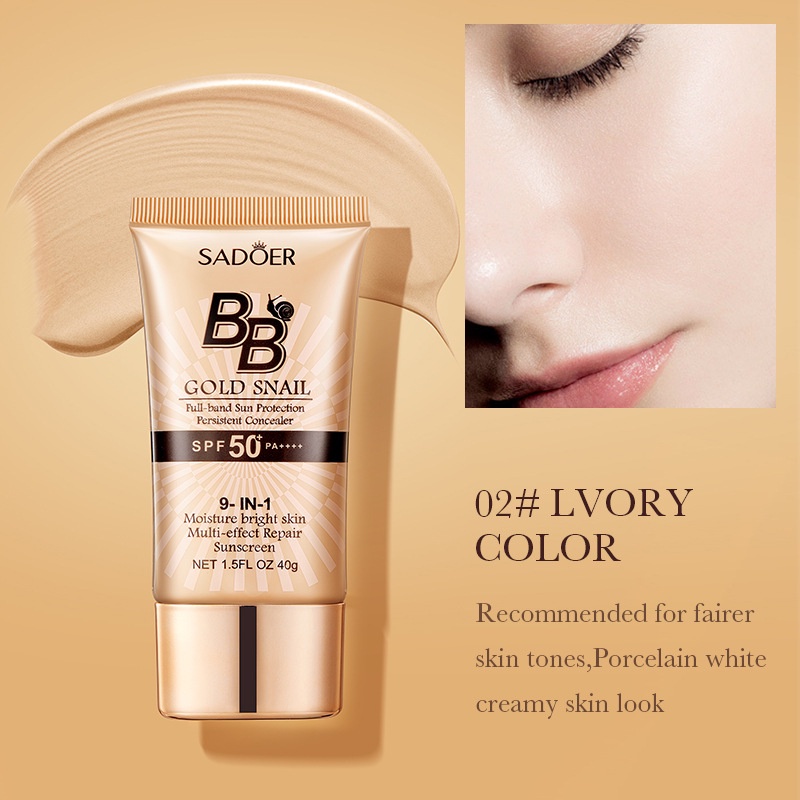SADOER Creme BB Protetor Solar - Spf 50 Sunscreen avaliação e preço