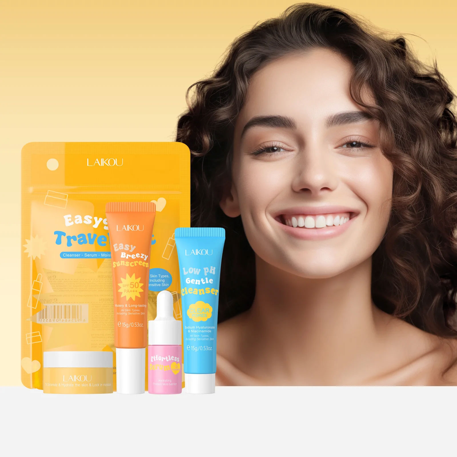 4 pçs laikou ceramida terno de - Spf 50 Sunscreen avaliação e preço