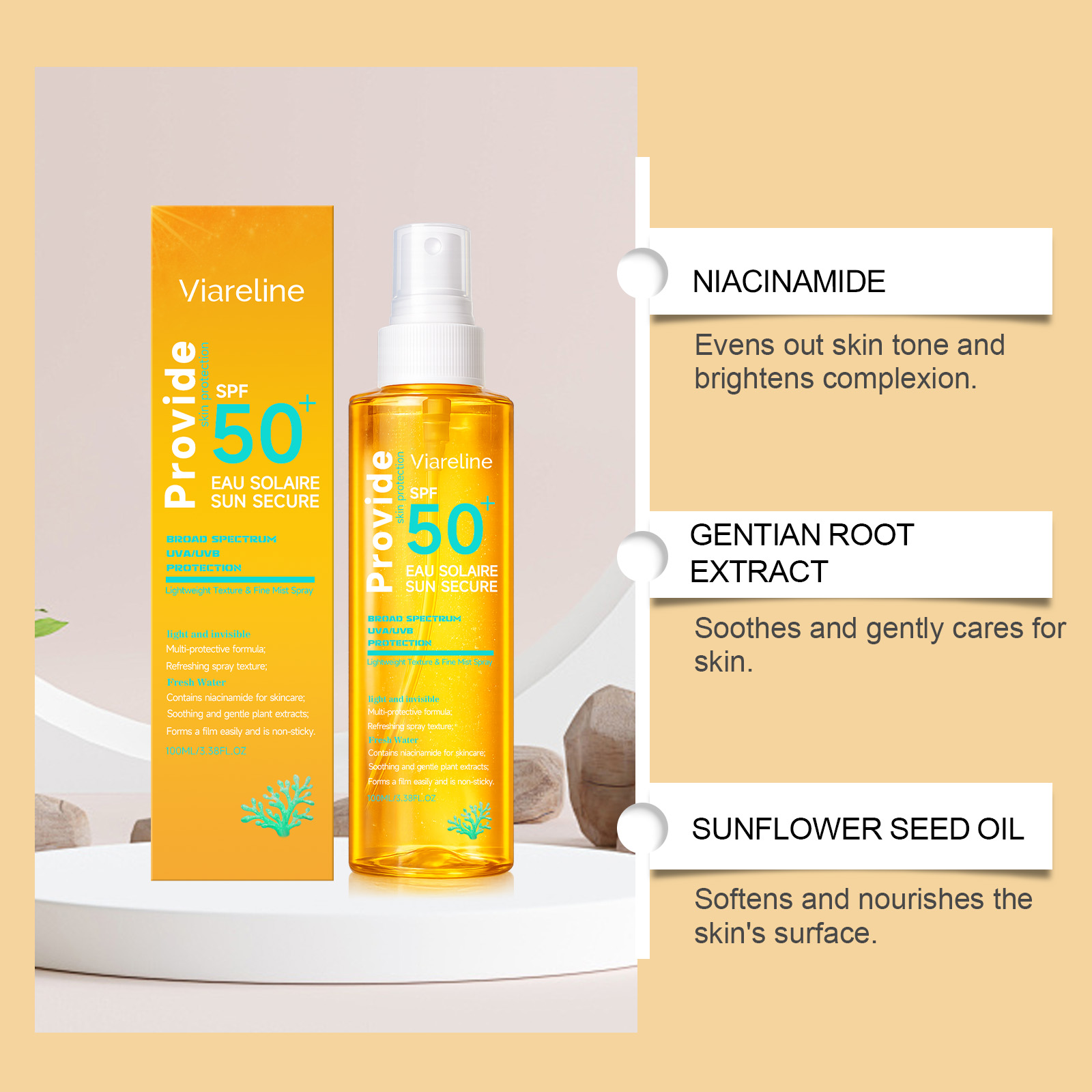 Spray Protetor Solar Hidratant - Spf 50 Sunscreen avaliação e preço