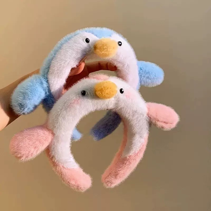 Tiara de Pelúcia de Pinguim Fo - Skincare Pink avaliação e preço