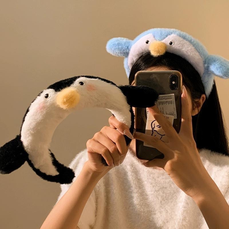 Tiara de Pelúcia de Pinguim Fo - Skincare Pink avaliação e preço