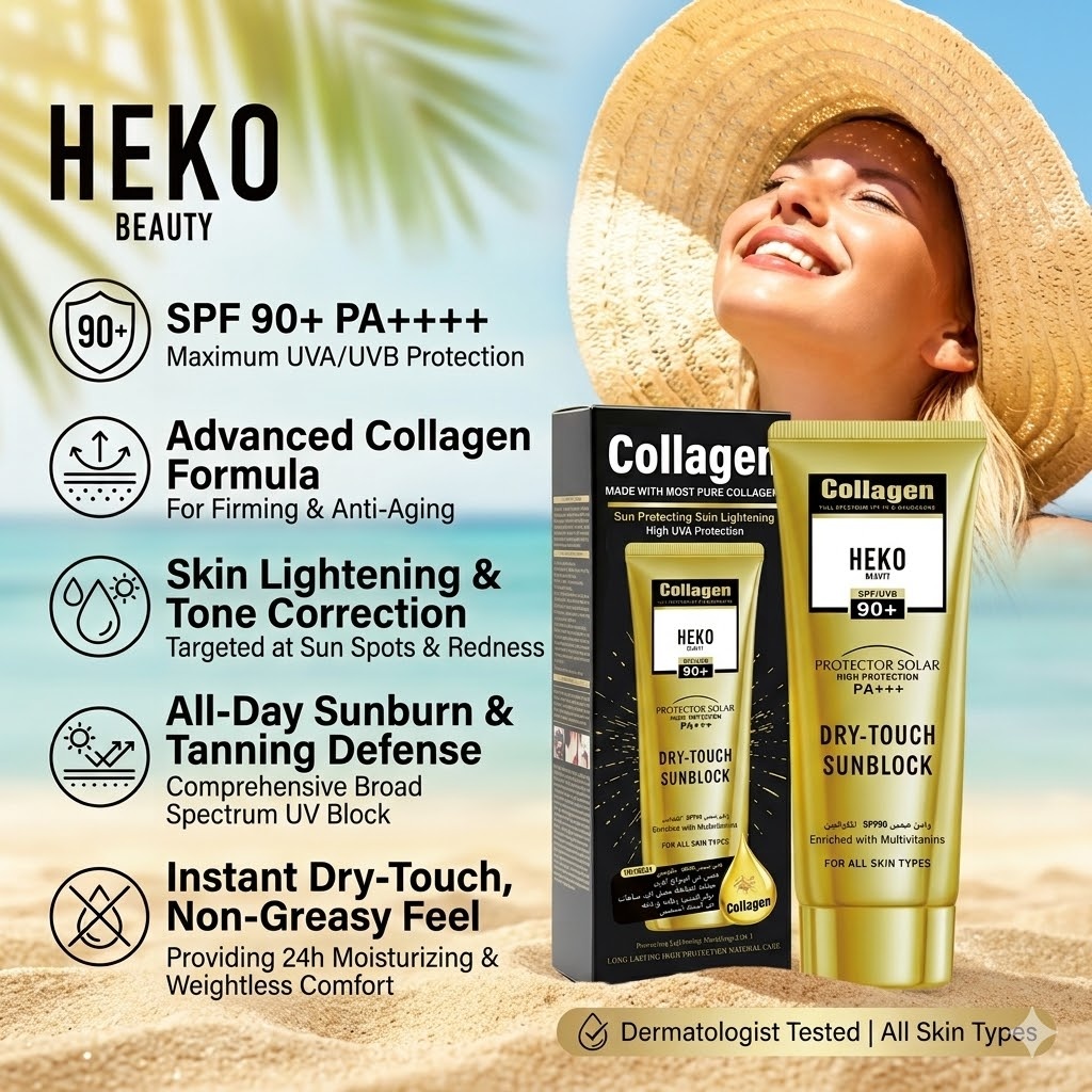 HEKO BEAUTY Protetor Solar Col - Skincare Collagen avaliação e preço