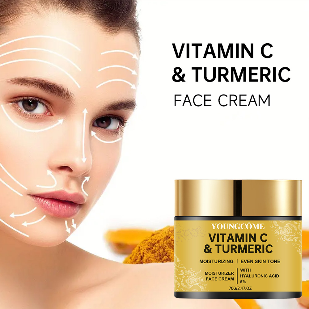 Cúrcuma vitamina c creme facia - Skincare Glad2Glow avaliação e preço