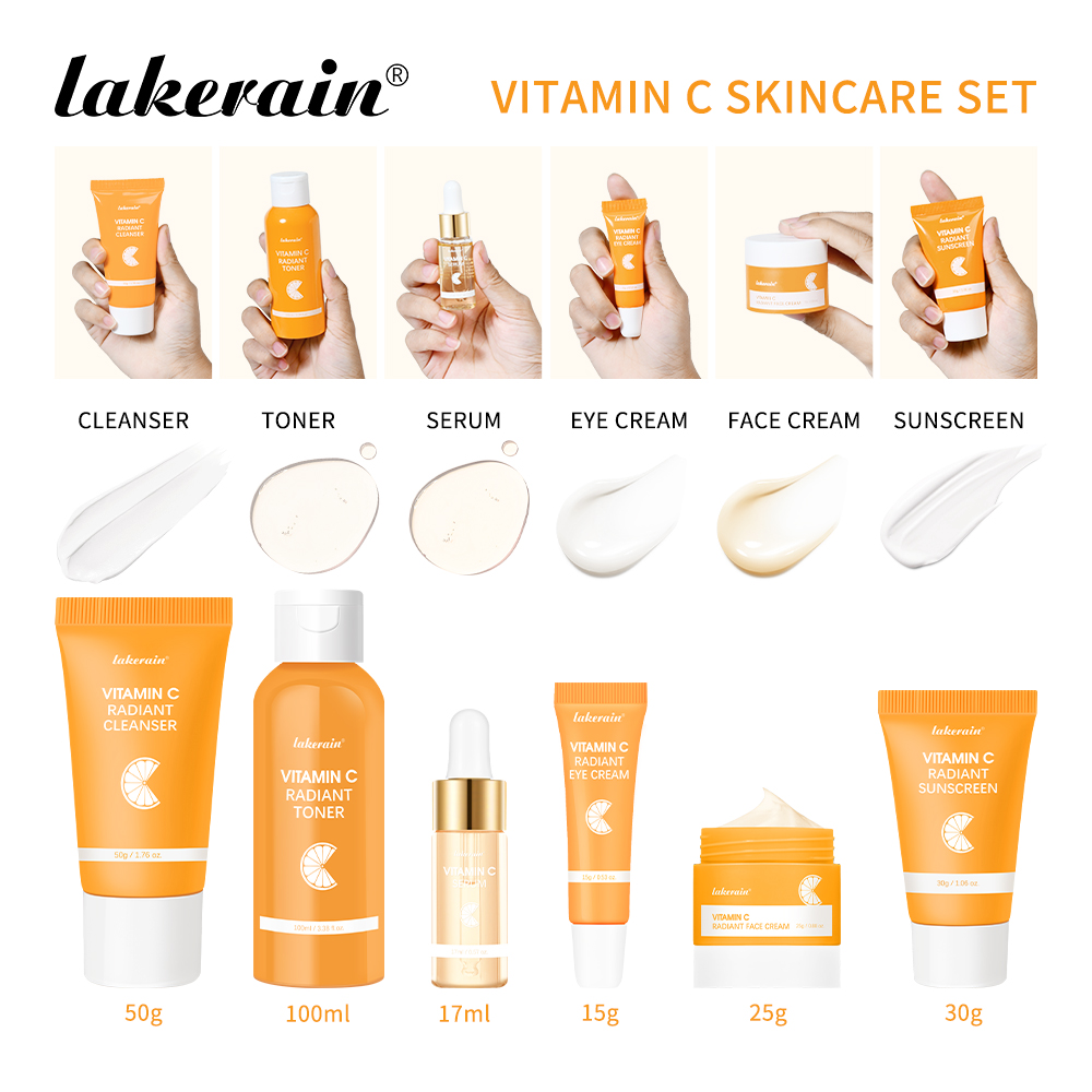 Lakerain vitamina c conjunto d - Skincare Glad2Glow avaliação e preço